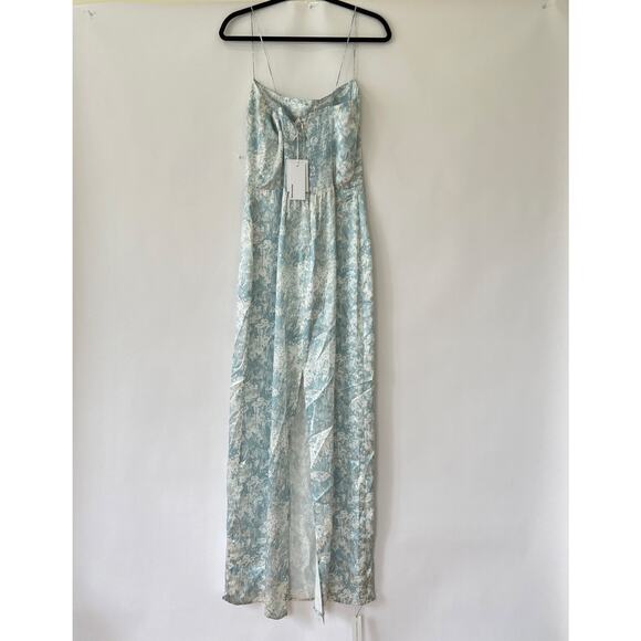 Reformation Womens Frankie Silk Dress Idyllic Size 10 NWT - Picture 5 of 8